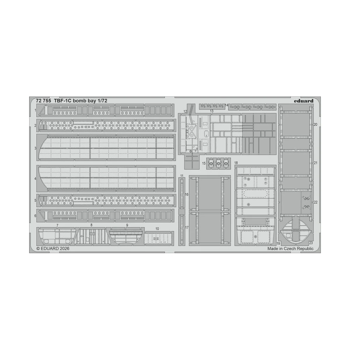 TBF-1C bomb bay for Hobby Boss, 1/72 - Eduard Accessories 72755 TBF-1C bomb bay for Hobby Boss, 1/72 - Eduard Accessories 72755