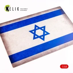 Israel Flag - Base - Acrylic 3 mm (410 x 270 mm) (410 g) (1/72 - 1/...