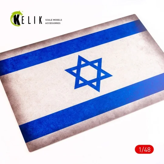 Israel Flag - Base - Acrylic 3 mm (410 x 270 mm) (410 g) (1/72 - 1/...