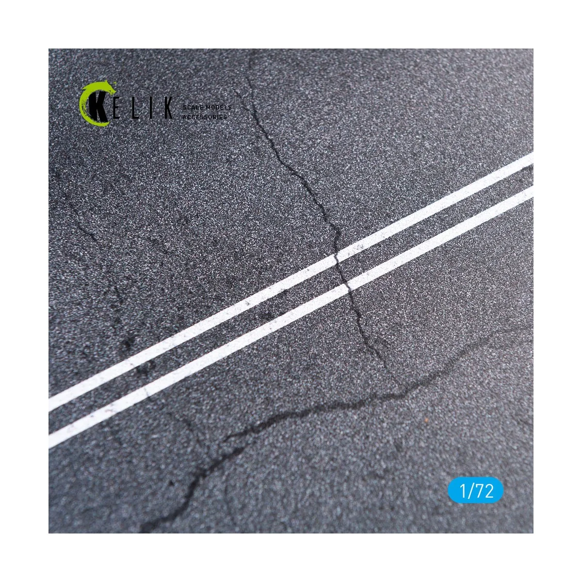 Asphalt road - Base - Acrylic 3 mm (180 x 214 mm) (130 g), 1/72 - K...