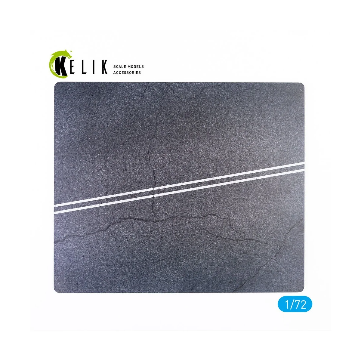 Asphalt road - Base - Acrylic 3 mm (180 x 214 mm) (130 g), 1/72 - K...