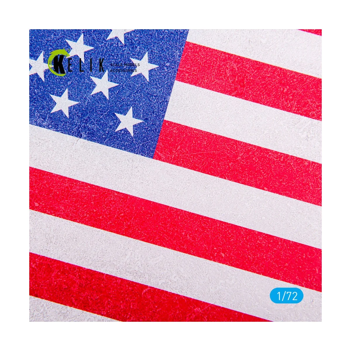 USA Flag - Base - Acrylic 3 mm (280 x 180 mm) (170 g), 1/72 - Kelik...