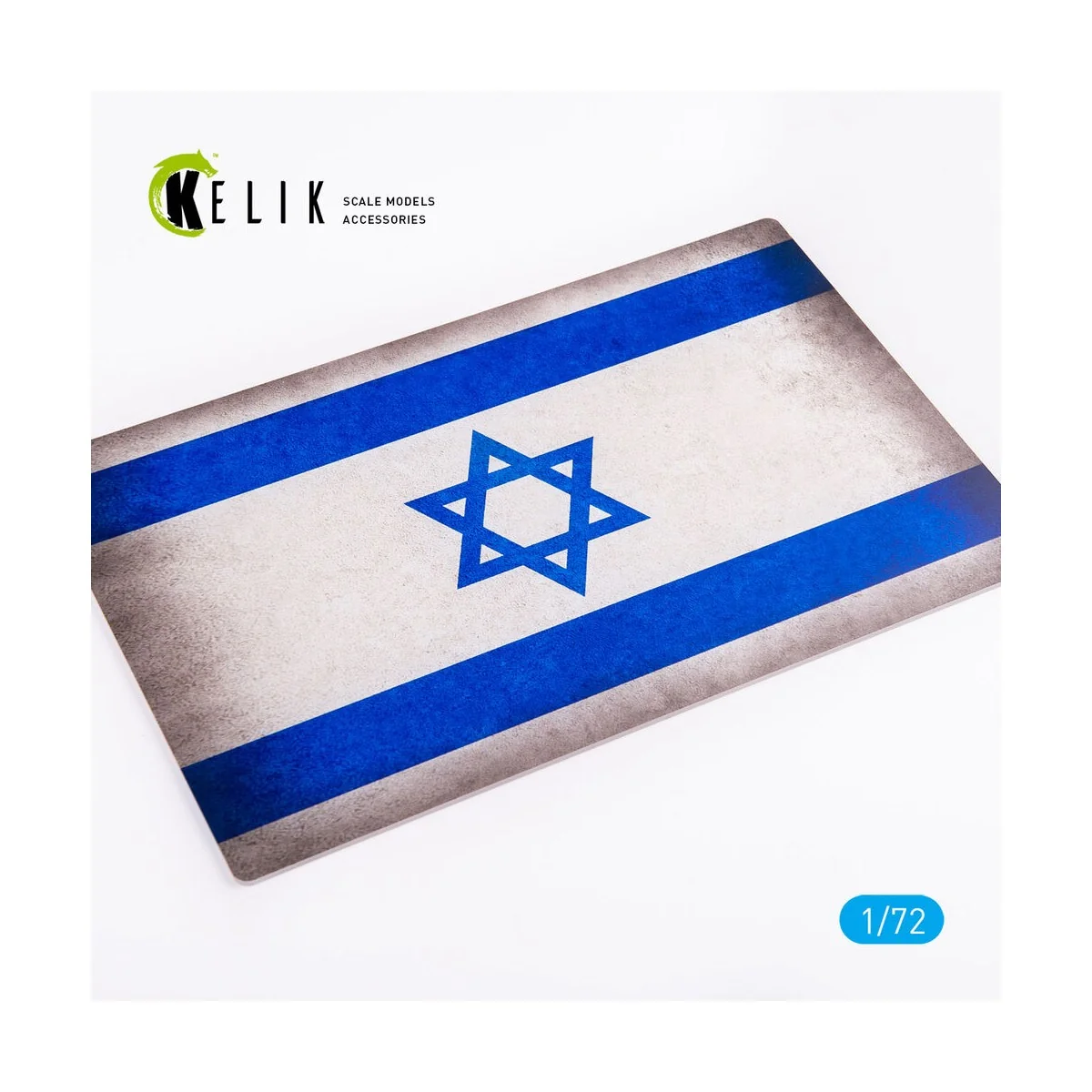 Israel Flag - Base - Acrylic 3 mm (280 x 180 mm) (170 g) 1/72 - Kel...