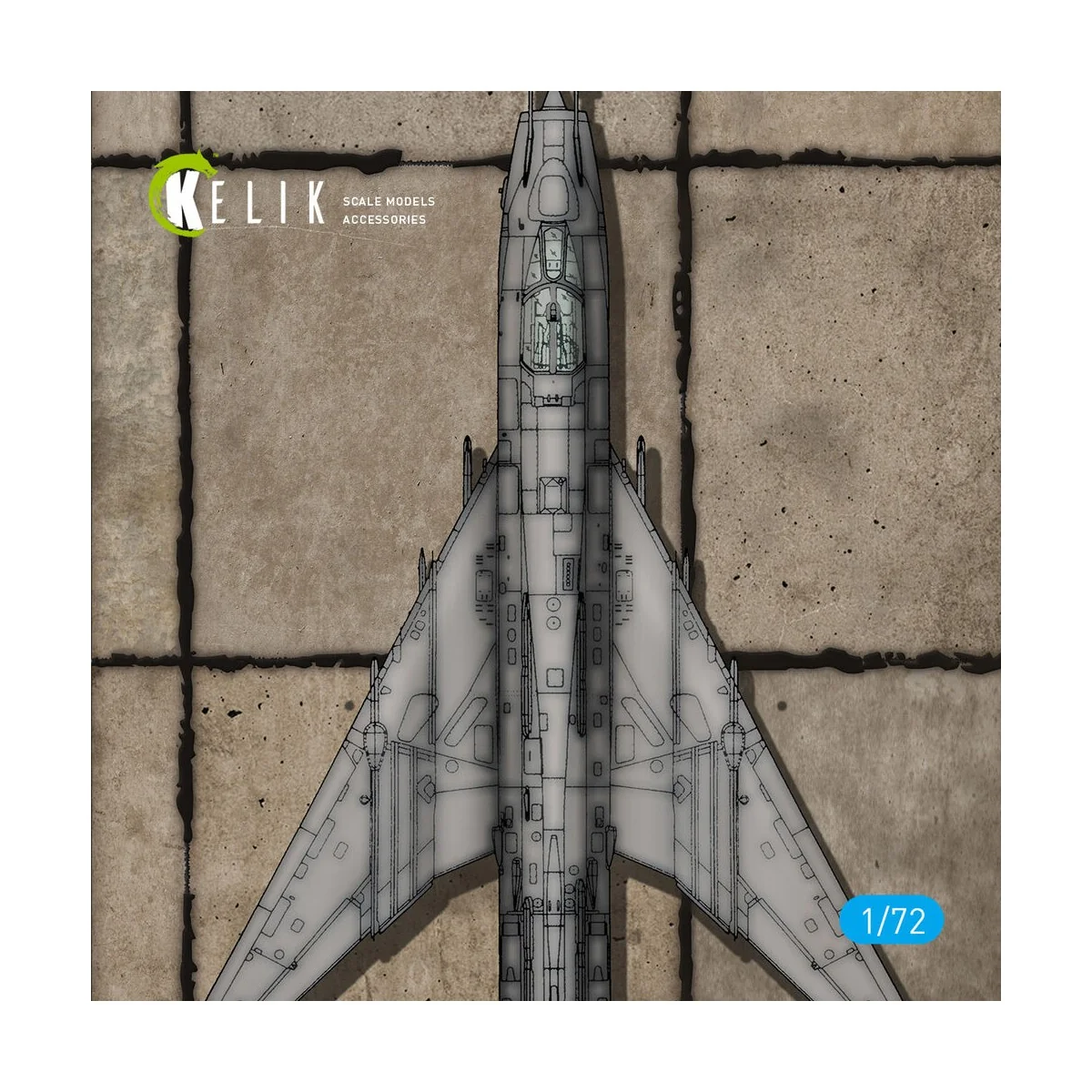 Soviet Square Concrete Plates Airfield 1970 th - Base - Acrylic 3 m...