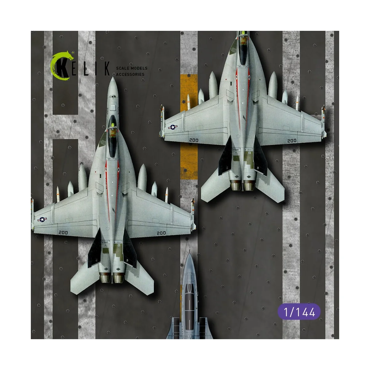 CV-63 Kitty Hawk - Acrylic 3 mm (180 x 357 mm) (210 g), 1/144 - Kel...