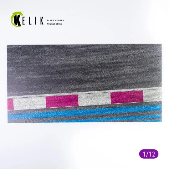 Asphalt road Moto race track type 3 Base - Acrylic 3 mm (180 x 357 ...