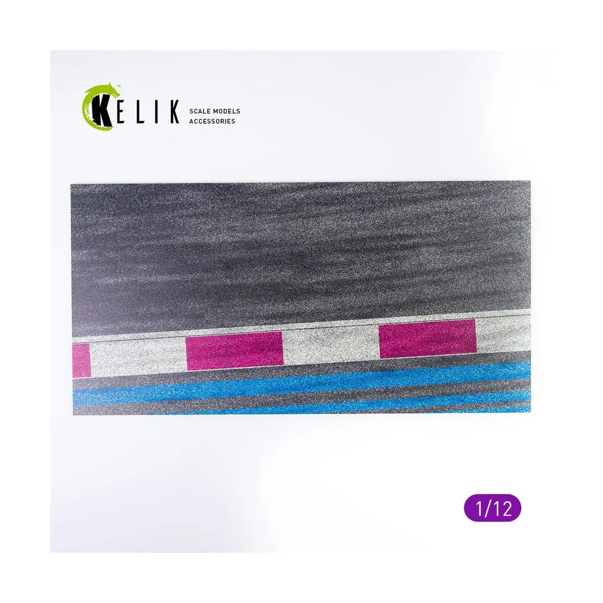 Asphalt road Moto race track type 3 Base - Acrylic 3 mm (180 x 357 ...