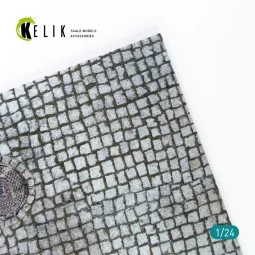 Paving stone road Base - Acrylic 3 mm (180 x 357 mm) (210 g), 1/24 ...