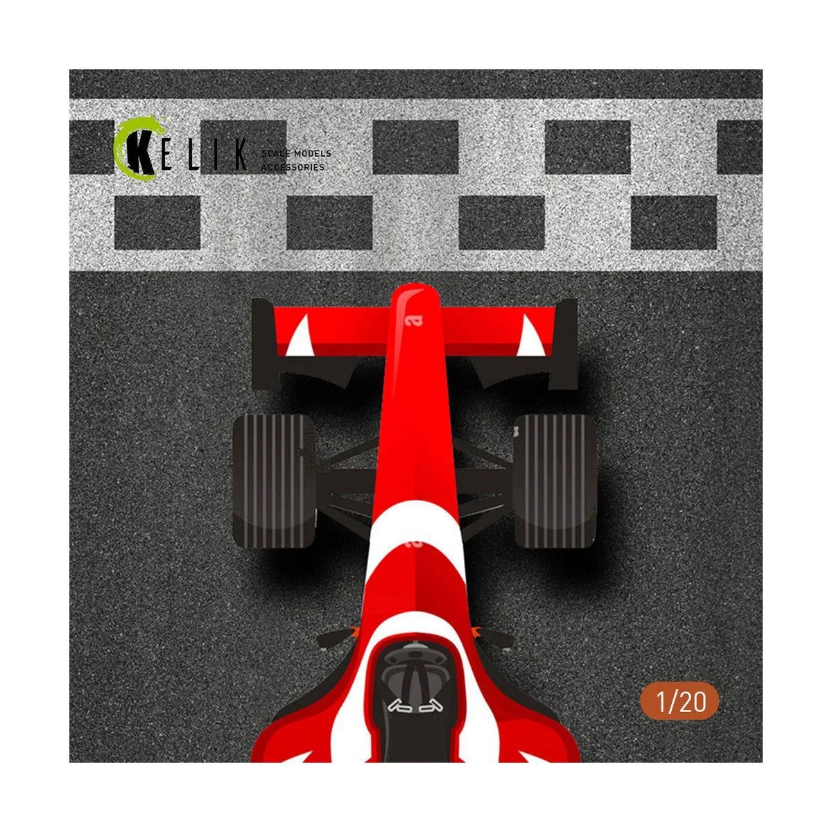 F1 Start Position Base - Acrylic 3 mm (180 x 357 mm) (210 g) (1/20)...