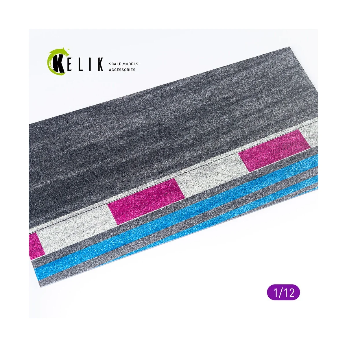 Asphalt road Moto race track type 3 Base - Acrylic 3 mm (180 x 357 ...