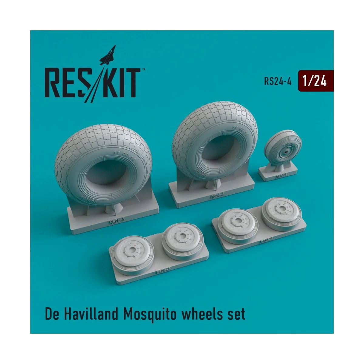DH.98 Mosquito wheels set 1/24 - ResKit Models RS24-0004