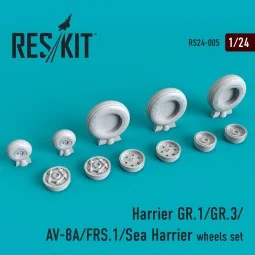 Harrier GR.1/GR.3/AV-8A/FRS.1/Sea Harrier wheels set 1/24 - ResKit ...