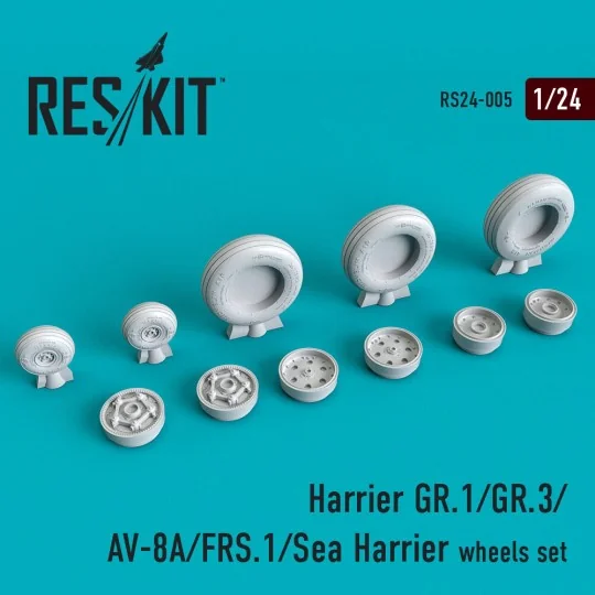 Harrier GR.1/GR.3/AV-8A/FRS.1/Sea Harrier wheels set, 1/24 - ResKit... Harrier GR.1/GR.3/AV-8A/FRS.1/Sea Harrier wheels set, 1/24 - ResKit...