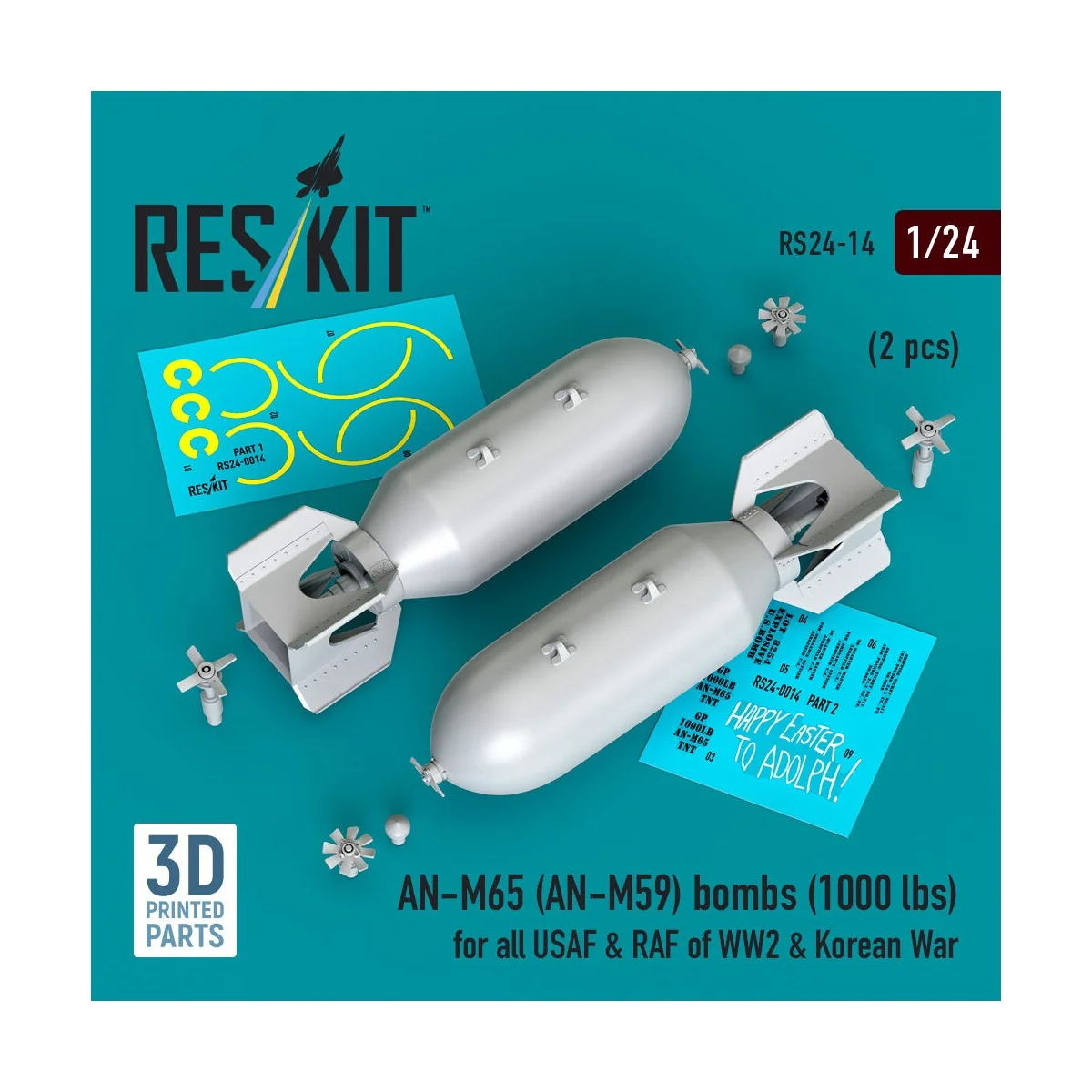 AN-M65 (AN-M59) bombs (1000 lbs) for all USAF & RAF of WW2 & Korean...
