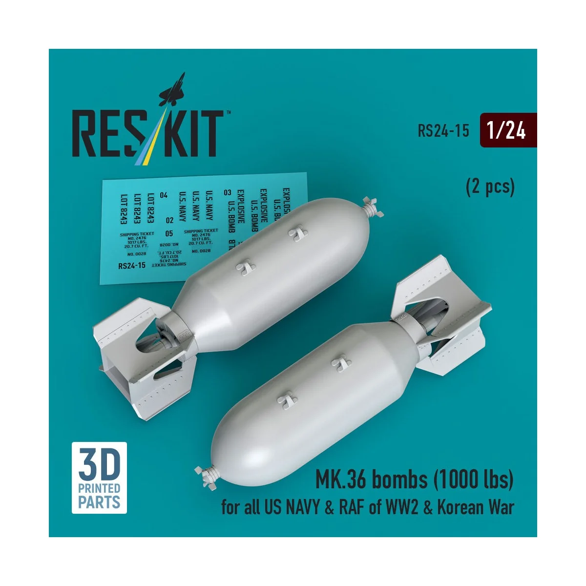 MK.36 bombs (1000 lbs) for all US NAVY & RAF of WW2 & Korean War (2...