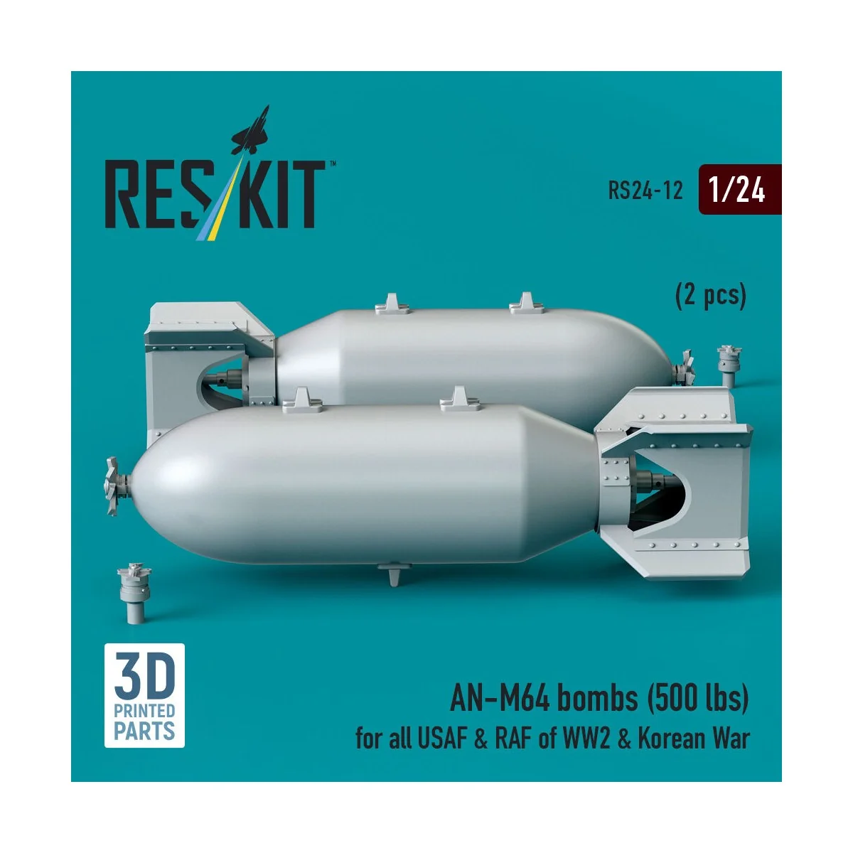 AN-M64 bombs (500 lbs) for all USAF & RAF of WW2 & Korean War (2 pc... AN-M64 bombs (500 lbs) for all USAF & RAF of WW2 & Korean War (2 pc...