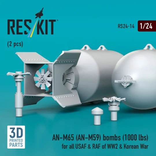 AN-M65 (AN-M59) bombs (1000 lbs) for all USAF & RAF of WW2 & Korean...