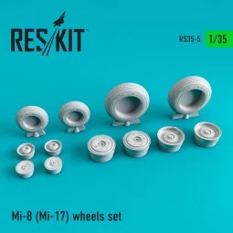 Mi-8/Mi-17 wheels set 1/35 - ResKit Models RS35-0005