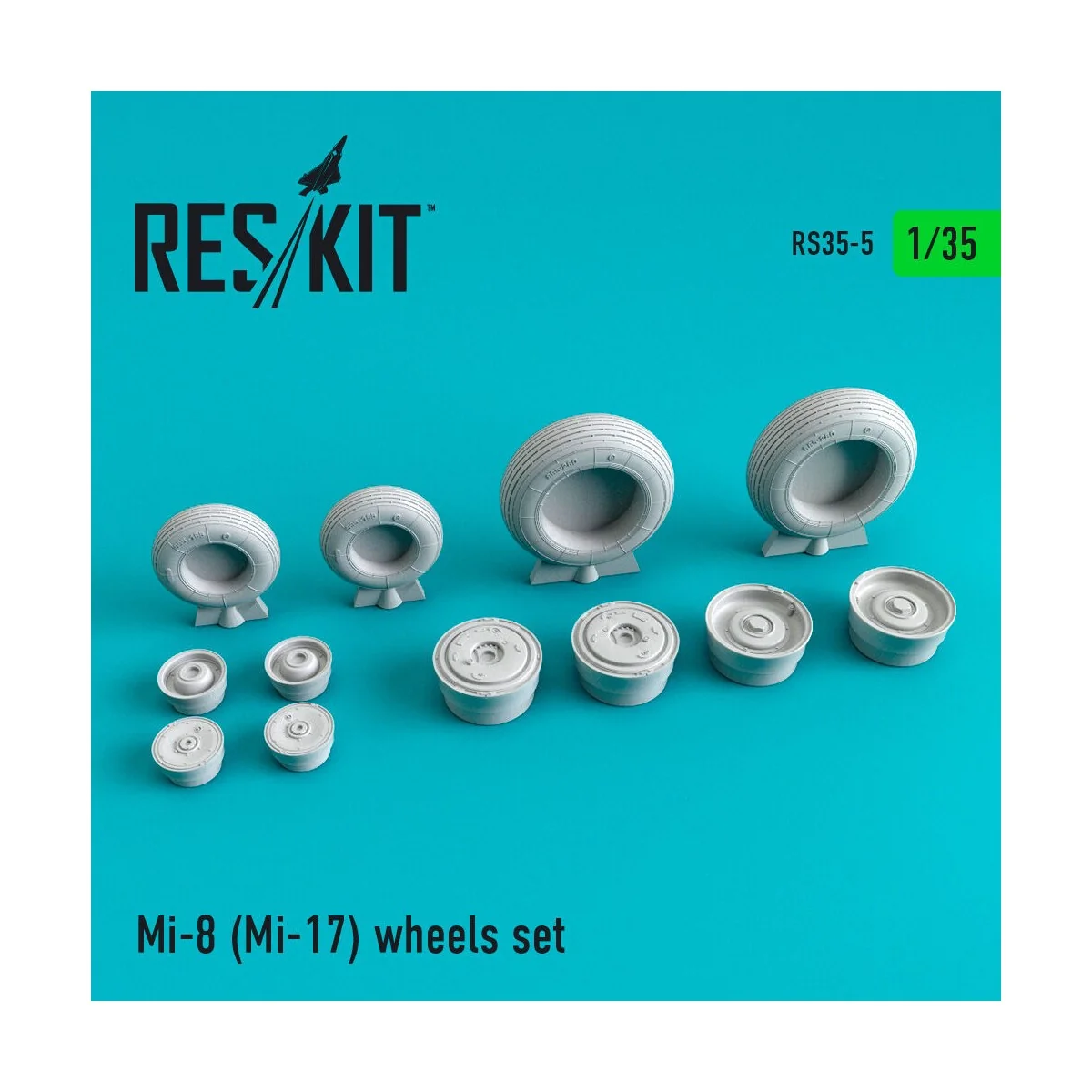 Mi-8/Mi-17 wheels set 1/35 - ResKit Models RS35-0005