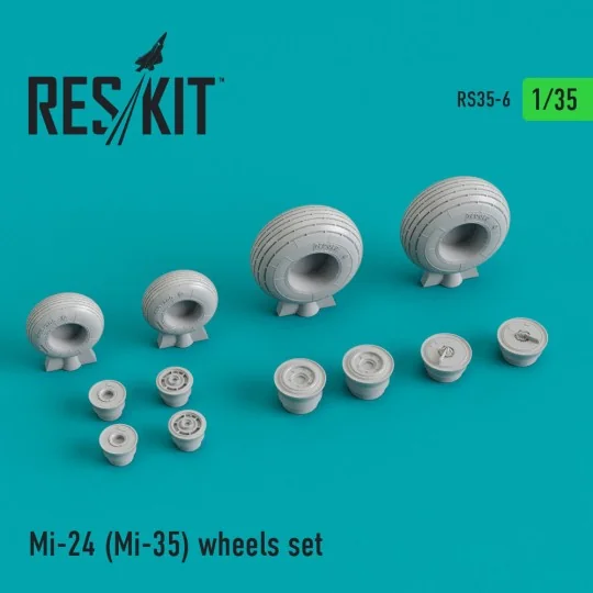 Mi-24/Mi-35 wheels set, 1/35 - ResKit Models RS35-0006 Mi-24/Mi-35 wheels set, 1/35 - ResKit Models RS35-0006