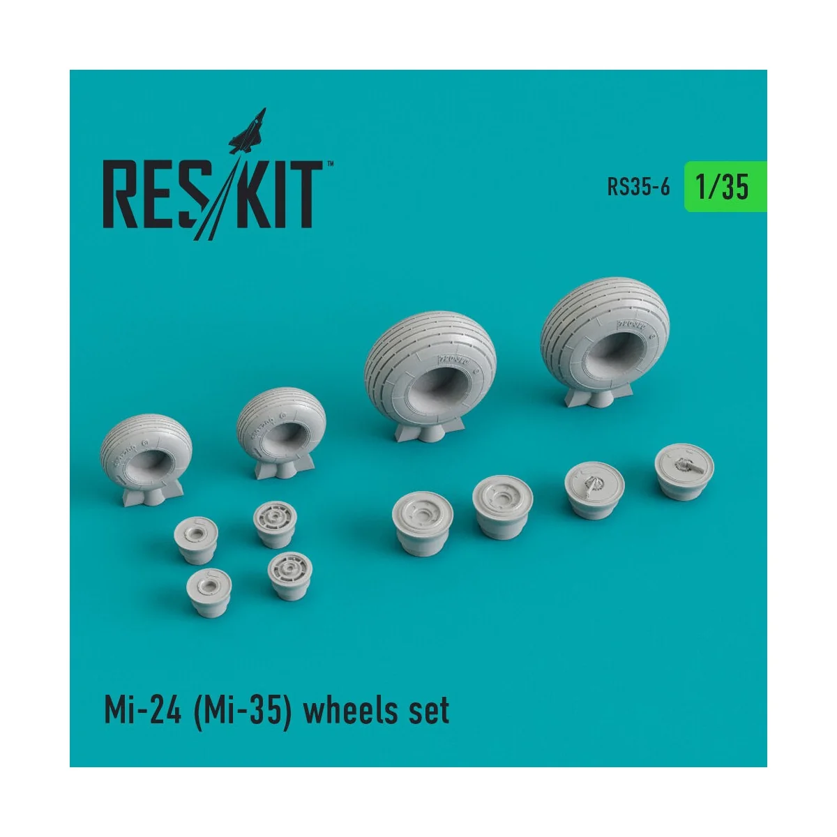 Mi-24/Mi-35 wheels set, 1/35 - ResKit Models RS35-0006 Mi-24/Mi-35 wheels set, 1/35 - ResKit Models RS35-0006