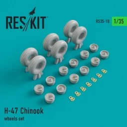 H-47 Chinook wheels set 1/35 - ResKit Models RS35-0010