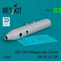 SUU-11B/A Minigun pod 7, 62mm (1 pcs) (AH-1G, J, S, T, W) (3D print...