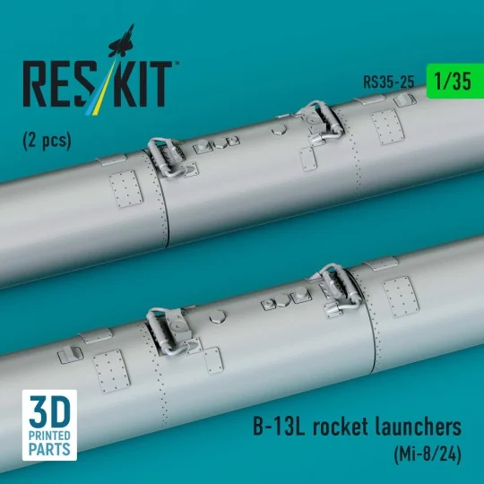 B-13L rocket launchers (2 pcs) (Mi-8/24) (3D printed), 1/35 - ResKi... B-13L rocket launchers (2 pcs) (Mi-8/24) (3D printed), 1/35 - ResKi...