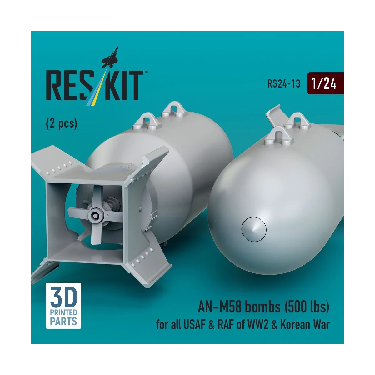 AN-M58 bombs (500 lbs) for all USAF & RAF of WW2 & Korean War (2 pc...