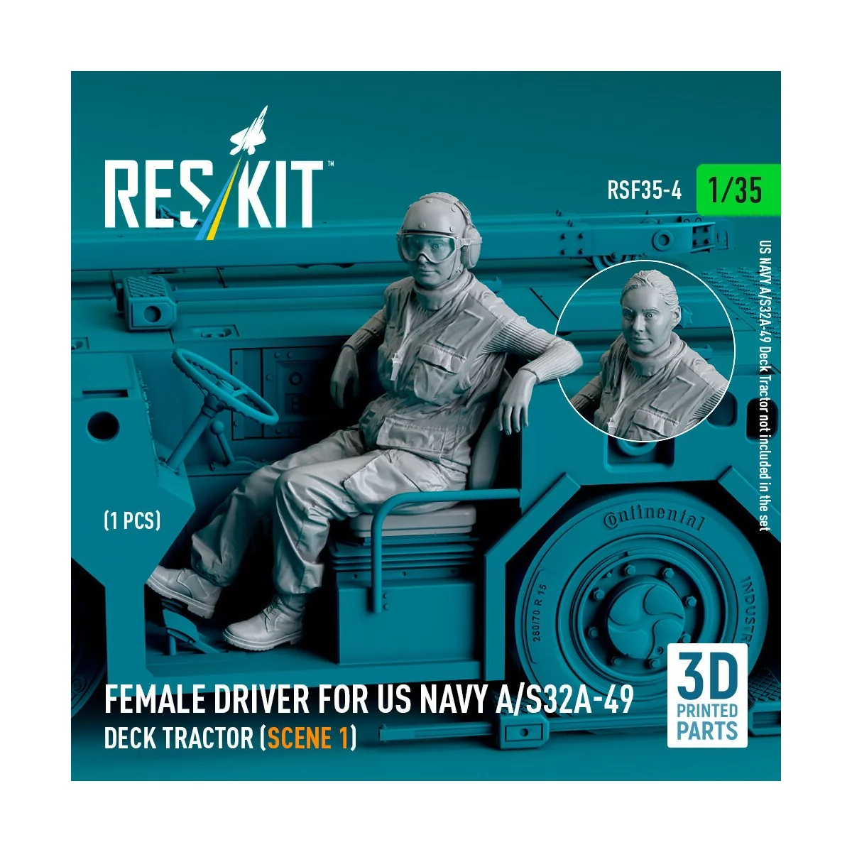 Female driver for US NAVY A/S32A-49 Deck Tractor (scene 1) (1 pcs) ...
