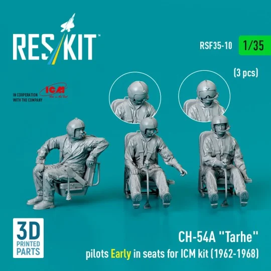 CH-54A Tarhe pilots Early in seats for ICM kit (1962-1968) (3 pcs) ... CH-54A Tarhe pilots Early in seats for ICM kit (1962-1968) (3 pcs) ...