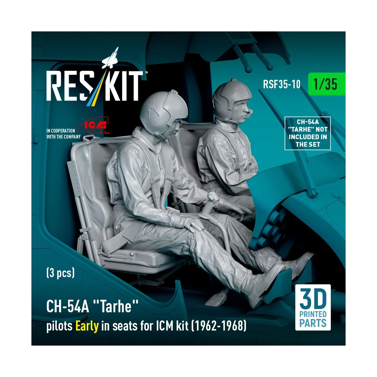 CH-54A Tarhe pilots Early in seats for ICM kit (1962-1968) (3 pcs) ... CH-54A Tarhe pilots Early in seats for ICM kit (1962-1968) (3 pcs) ...