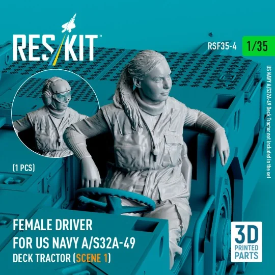 Female driver for US NAVY A/S32A-49 Deck Tractor (scene 1) (1 pcs) ...