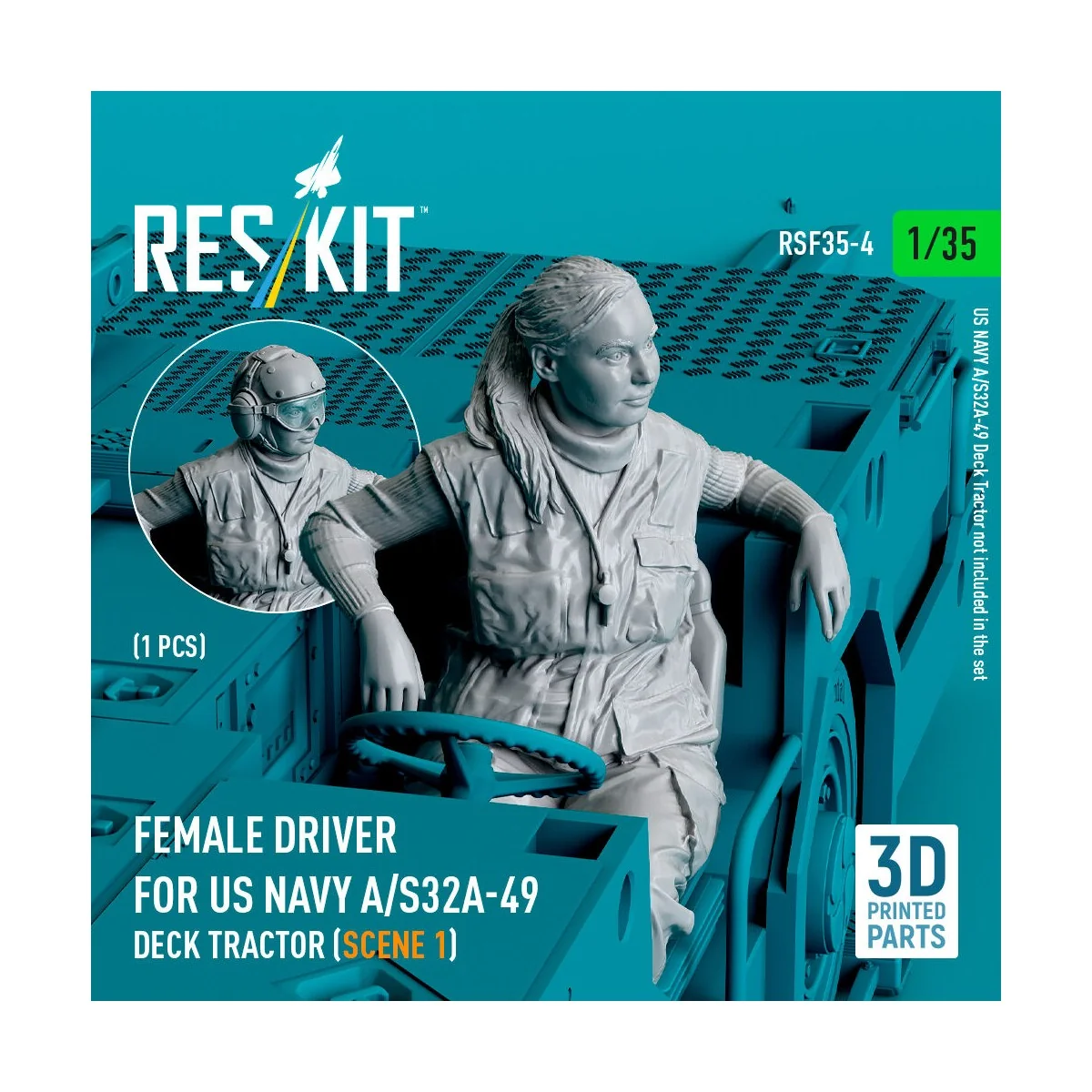 Female driver for US NAVY A/S32A-49 Deck Tractor (scene 1) (1 pcs) ...