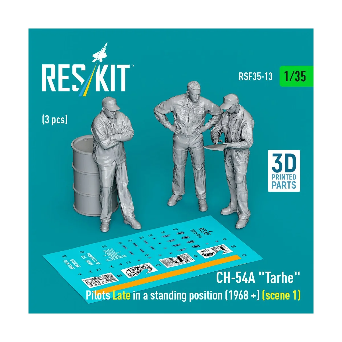 CH-54A Tarhe pilots Late in a standing position (1968 +) (scene 1) ...