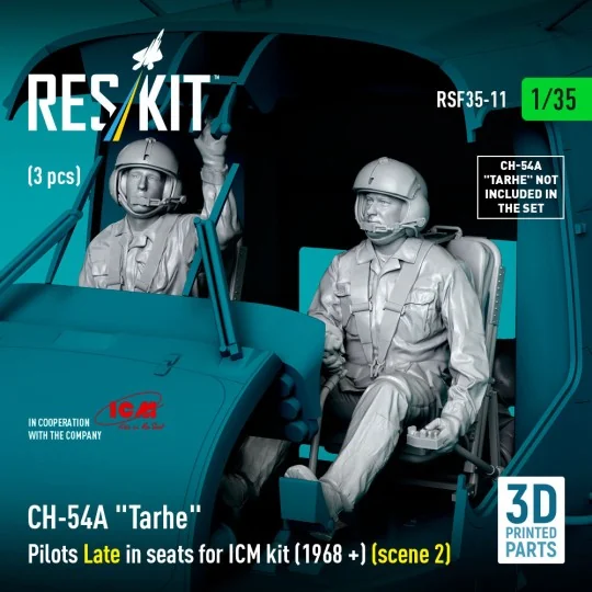 CH-54A Tarhe Pilots Late in seats for ICM kit (1968 +) (scene 2) (3...