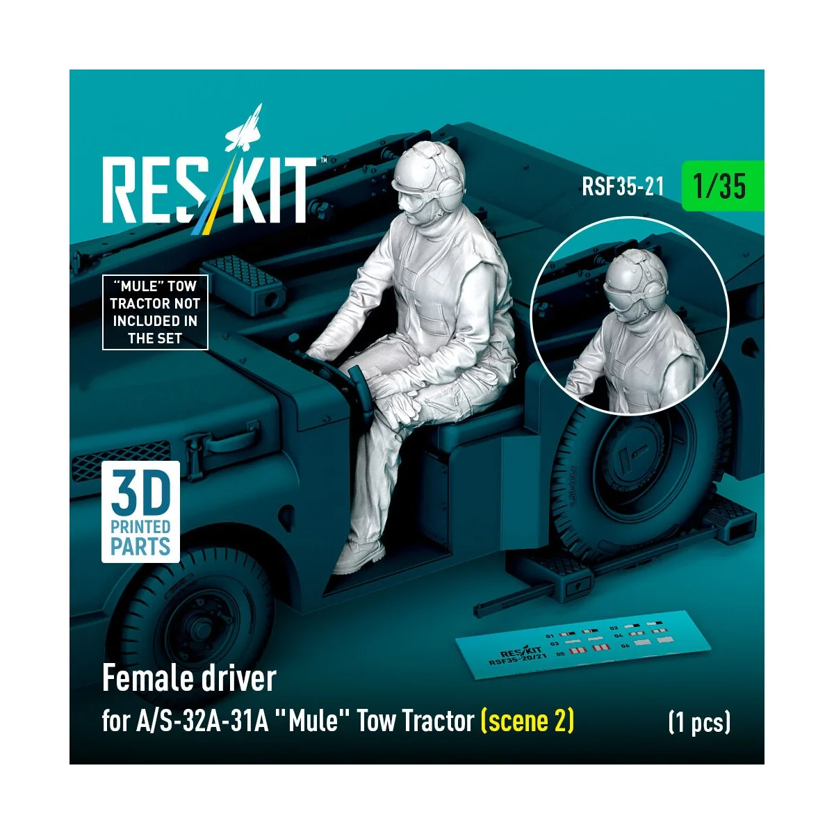 Female driver for A/S-32A-31A Mule Tow Tractor (scene 2) (1 pcs) (3...