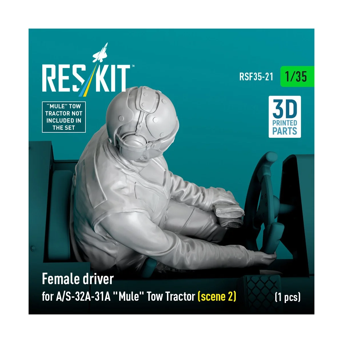 Female driver for A/S-32A-31A Mule Tow Tractor (scene 2) (1 pcs) (3...