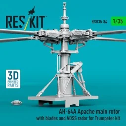AH-64A Apache main rotor with blades and ADSS radar for Trumpeter k...