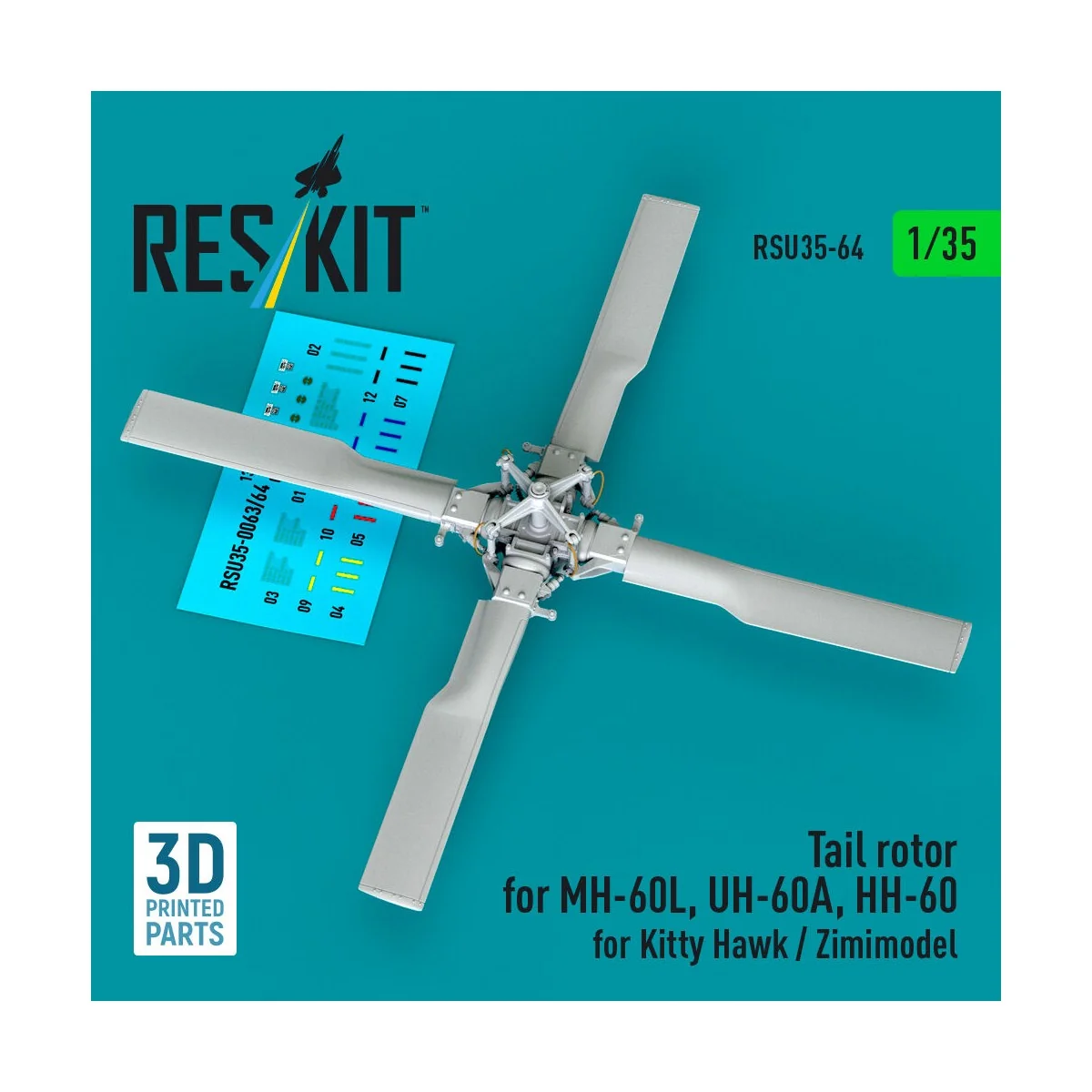 Tail rotor for SH-60B, SH-60F, HH-60H, MH-60R, MH-60S for Kitty Haw... Tail rotor for SH-60B, SH-60F, HH-60H, MH-60R, MH-60S for Kitty Haw...