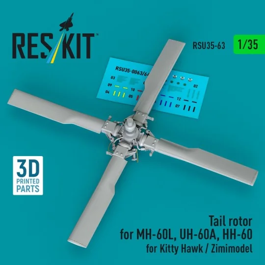 Tail rotor for MH-60L, UH-60A, HH-60 for Kitty Hawk / Zimimodel (3D...