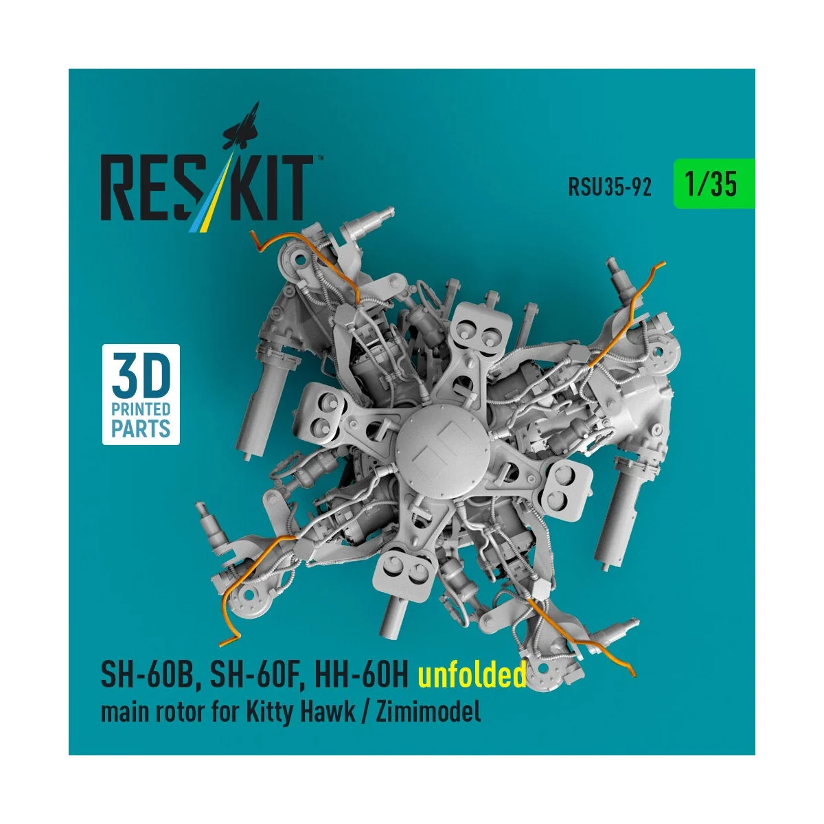 SH-60B, SH-60F, HH-60H unfolded main rotor for Kitty Hawk / Zimimod...