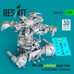 MH-60S unfolded main rotor for Kitty Hawk / Zimimodel (3D Printed),...