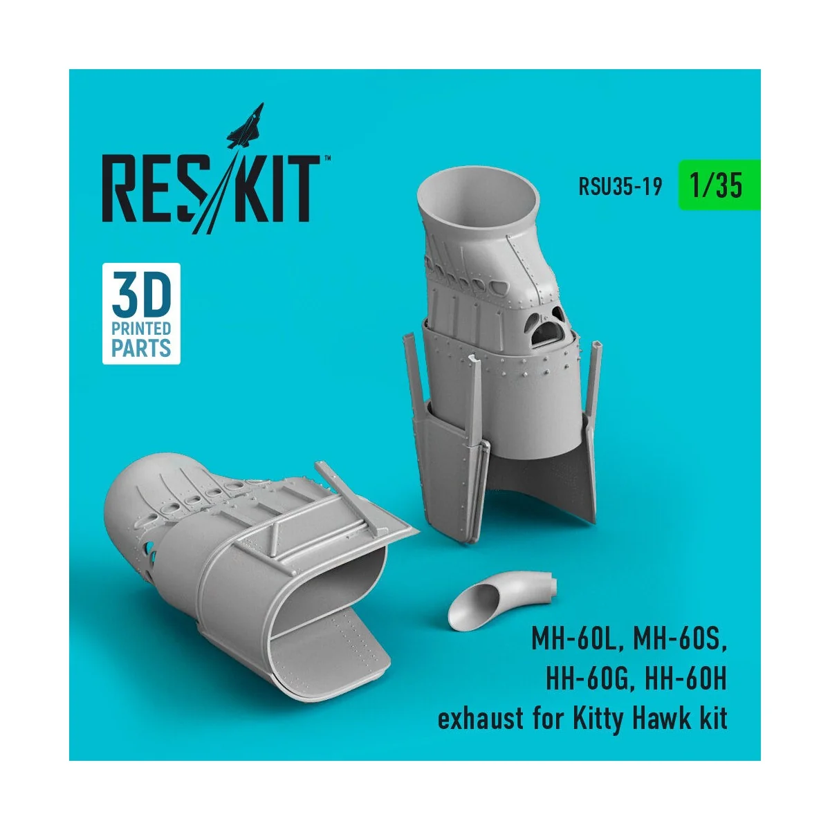 MH-60L, MH-60S, HH-60G, HH-60H exhaust for Kitty Hawk / Zimimodel k...