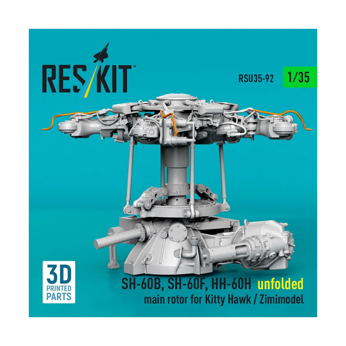 SH-60B, SH-60F, HH-60H unfolded main rotor for Kitty Hawk / Zimimod...