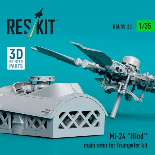 Mi-24 Hind main rotor for Trumpeter kit (3D Printed), 1/35 - ResKit...