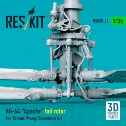AH-64 Apache tail rotor for Takom/Meng/Snowman kit (3D Printed) 1/3...