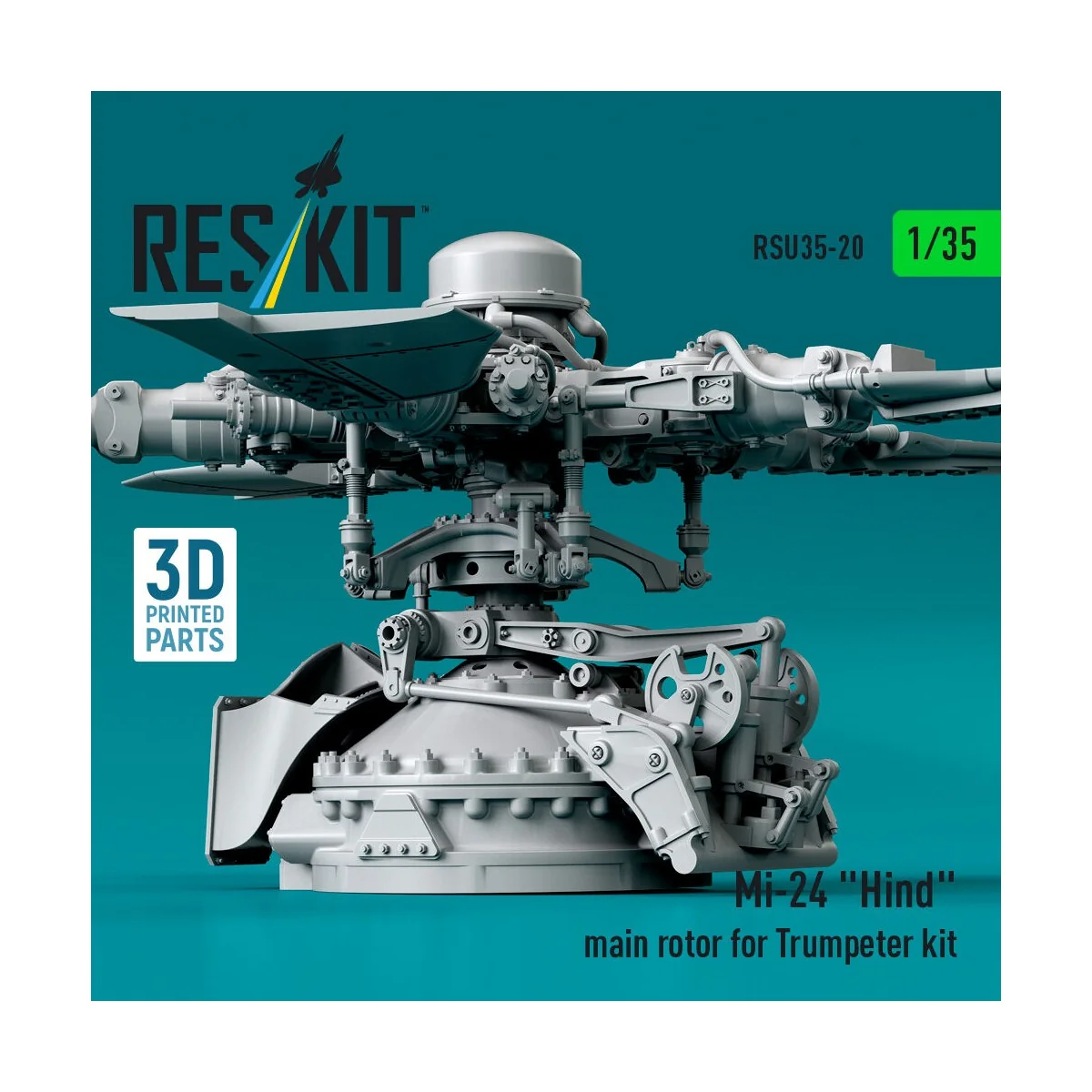 Mi-24 Hind main rotor for Trumpeter kit (3D Printed), 1/35 - ResKit...