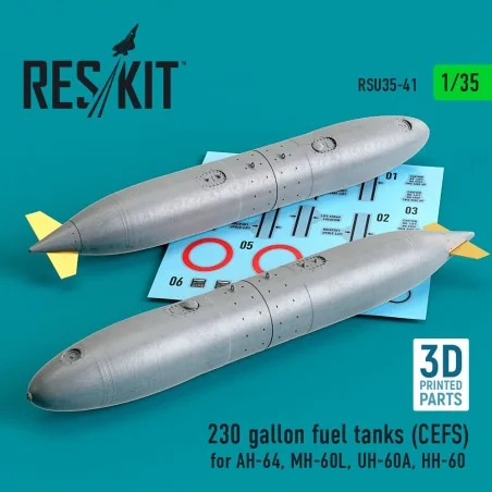 230 gallon fuel tanks (CEFS) for AH-64, MH-60L, UH-60A, HH-60 (3D P...