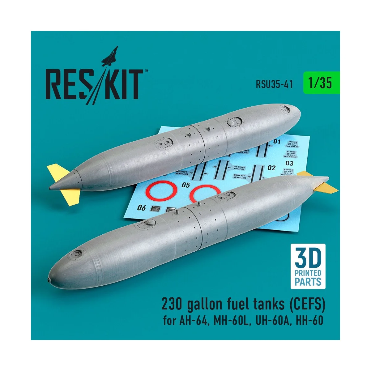 230 gallon fuel tanks (CEFS) for AH-64, MH-60L, UH-60A, HH-60 (3D P...